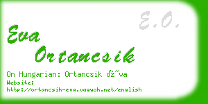 eva ortancsik business card